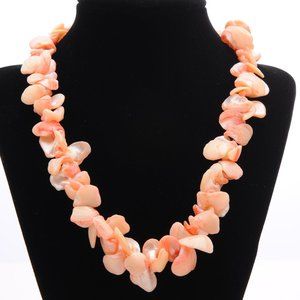 Peach Shell Necklace 18 inches